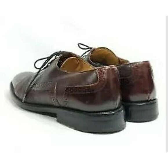 Mezlan Cap Toe Brogue Derby Marque Men's Size 9 Brown Leather Lace Up - Picture 5 of 8